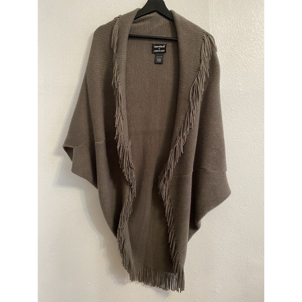 Marvelush Lizden Women's Gray Fringe Boho Sweater Cardigan One Size F
